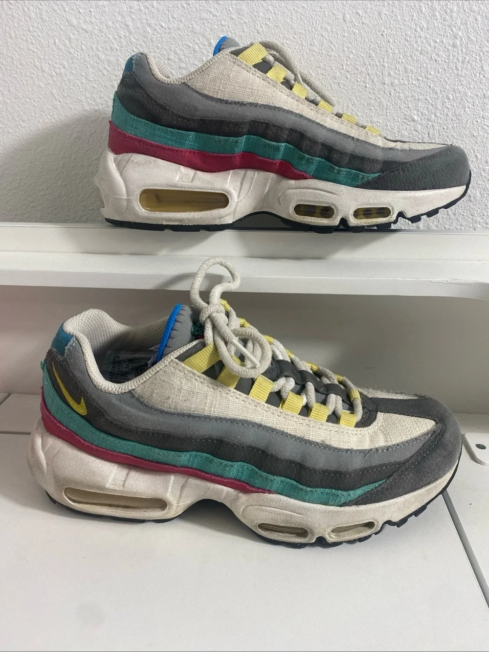 Nike Air Max 95 SE Recraft Air Sprung DN4371-001 Grey Size 6.5Y 24.5 Cm